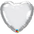 Personalised Chrome Silver <br> Heart Balloon